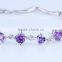 925 Sterling Silver Charms Fashion Design Zircon Twisted Bracelet