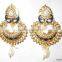 bollywood polki gold tone dangler EARRINGS