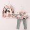 Children baby girls fashion bodysuit 2 pcs sets casual pajama home wear clothes