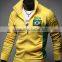 2014 Brazil High Quality Plain Hoodie for Mens China Manufacture Custom Printed Hoodie