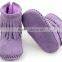 Baby suede leather new style girls ballet shoes unique boys shoes