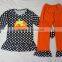2016 Fall halloween Boutique sets baby Girls outfit Wholesale Boutique outfit purple baby girl ruffle Solid Color remake