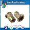 Made in Taiwan Flange Head Knurled Body Flat Head Strong Brass Antique Brass Knurled Rivet Nut