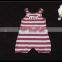 Chevron polka dots backless halter neck design rompers newborn baby clothing summer cotton baby romper latest design baby frock