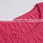 2015 new fashionable cable knitted cashmere sweater for women