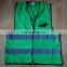 Cycling knitting 100%polyester 120gsm green reflective vest
