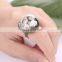 Fashion Vintage Style Antique Copper Ring Couch Black Mini Sand Ring Dome Dangle Adjustable Ring