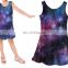 China Factory Direct Sale Kids Size Galaxy Dress Universe Outer Space Stars Children Latest Dress Style