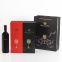 Luxury Custom Printed Single Bottle Champagne Boxes Gift Black PU Paper Cardboard Packaging Leather Wine Box