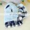 Pet dog cat Autumn and winter design warm check skirt blue noblewoman outfit fur clothing