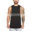 OEM logo print Muscle training Mens Drop armhole Plain cotton Tank Top