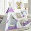 Kids Cotton Canvas Teepee Tent Children Play Tent Indoor Outdoor Toy Tent for Girls and Boys