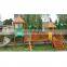 Favorable price children playground wood cheap plastic spiral slide amusement park games JMQ-C216-3