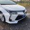 AUTO PARTS ABS PLASTIC FRONT AND REAR BODY KIT SIDE SKIRT FENDER FARE FOR 2019 Corolla