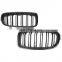 1 Pair Gloss Black Double Slat Line Front Grille Kidney Grill For Bmw 3 Series F30 F35 2012-2017