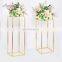 tall flower stand Metal Rectangle Gold Metal Wedding Favor Table Centerpiece Flower Stand 	 balcony flower stand