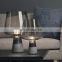 Nordic Gray Glass Table Lamp Cement Modern Creative Bedroom Table Lamp