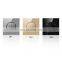 4 open round gray gold black tempered glass electrical wall switch socket panel European standard British standard 10A/16A