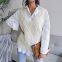 V-neck diamond hollow casual knitted sweater vest