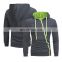 Clothing manufacturers wholesale custom men's casual sports hooded sweater zipper cardigan asymmetric splicing jacket