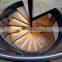 Staircase Spiral Stairs Wooden Elegant Solid Wooden Staircase With Black Steel Railing