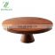 Hot sales Acacia wood Footed Round Wooden Server Cake Stand