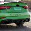 100% fit complete car bumper assembly grille tail lip tail exhaust for Audi A3 2017 2018 2019 upgrade to Rs3 style