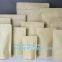 Kraft Paper Side Gusset Bag Open Top Heat Sealing For Snack Cookie Tea Take Out