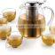 Borosilicate Glass teapot set,glass teapot with cup 150ml, set of glass teapot over fire