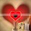 Creative Nordic Bedroom Bedside Table Lamp Red Love Heart Atmosphere LED Indoor Decor Desk Light