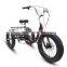 Factory direct selling 20 inch fat tire 7 speed tricycle human pedal snow tricycle