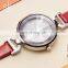 SHENGKE Luxury Ladies Watch Stainless Steel Caseback Leather Strap Crystal Stone Index Japan Quartz Movement Watches K0001L