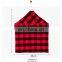 Red Black Plaid Christmas Chair Cover 2022 Santa Xmas Party Decoration for Home Hotel Table Ornament