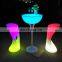 Luminous Outdoor Furniture Portable Bar for Wedding RGB and White light Portable Charging Table Club Tables and Chairs