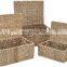 High quality hand-woven seaweed storage boxes in a variety of sizes bathroom storage baskets bedroom storage boxes