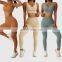 Factory Sale 4 Pcs Push Up Leggings Breathable Gym Fitness Sets Womens Sports Bras