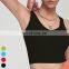 High Elastic Shockproof Hollow Out Back Bras Fitness Running Tank Top Seamless Sports Bra With Pads Inserts Bra Cups For Women