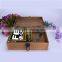 Zakka multifunctional lock storage box , coffee old wooden box