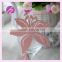 2016 new design paper mandarin duck table wedding decoration laser out place card for wine glass JK-70