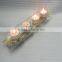 Tea Light Candle Log for 4 Candles, Clear Glass Tube Tea Light Candle Holders