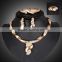 Stylish Gold Plated Jewelry Set For Wholesale,2016 New Design Necklace Jewelry Set Beautiful Jewelry Set