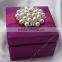 New Silk Favor Box in Orange color and pearl brooch