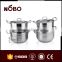 Induction Tri-Ply Bottom 8pcs Cookware Set Stainless Steel