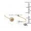 Goldplated Sterling Silver Cubic Zirconia Children's Faux Pearl Snake Bangle