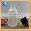 15.30ml clear frosted glass dropper bottle matte clear glass bottle with childproof cap wholesale
