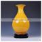 Decorative Chinese Antique yellow Modern Chinese Glazed Ceramic Porcelain Decoration Vase
