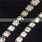 Newest french rhinestone chain metal clothing trim