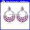 Fashion Women's Silver Micro Pave Earring, Fashion Pearl Earring ,Girl 925 Sterling Silver Earring