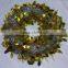 2015 Promtional Artificial PET Tinsel Wreath in Green Color