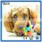 Soft rubber rainbow color dog bite chew ball, Pet training toy interactive dog chew ball